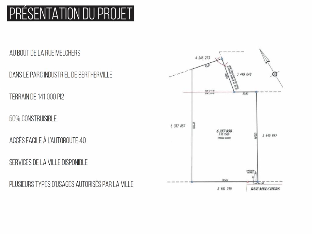 TERRAIN industriel  VENDRE
