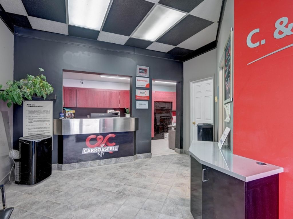 Automotive bodywork / paint garage with industrial building