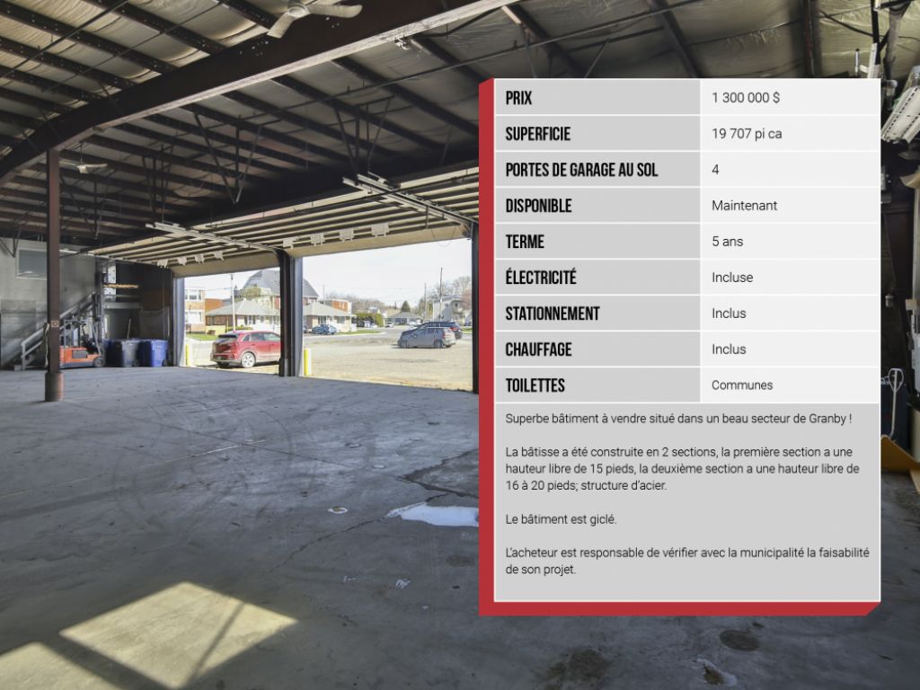 Btiment commercial  VENDRE