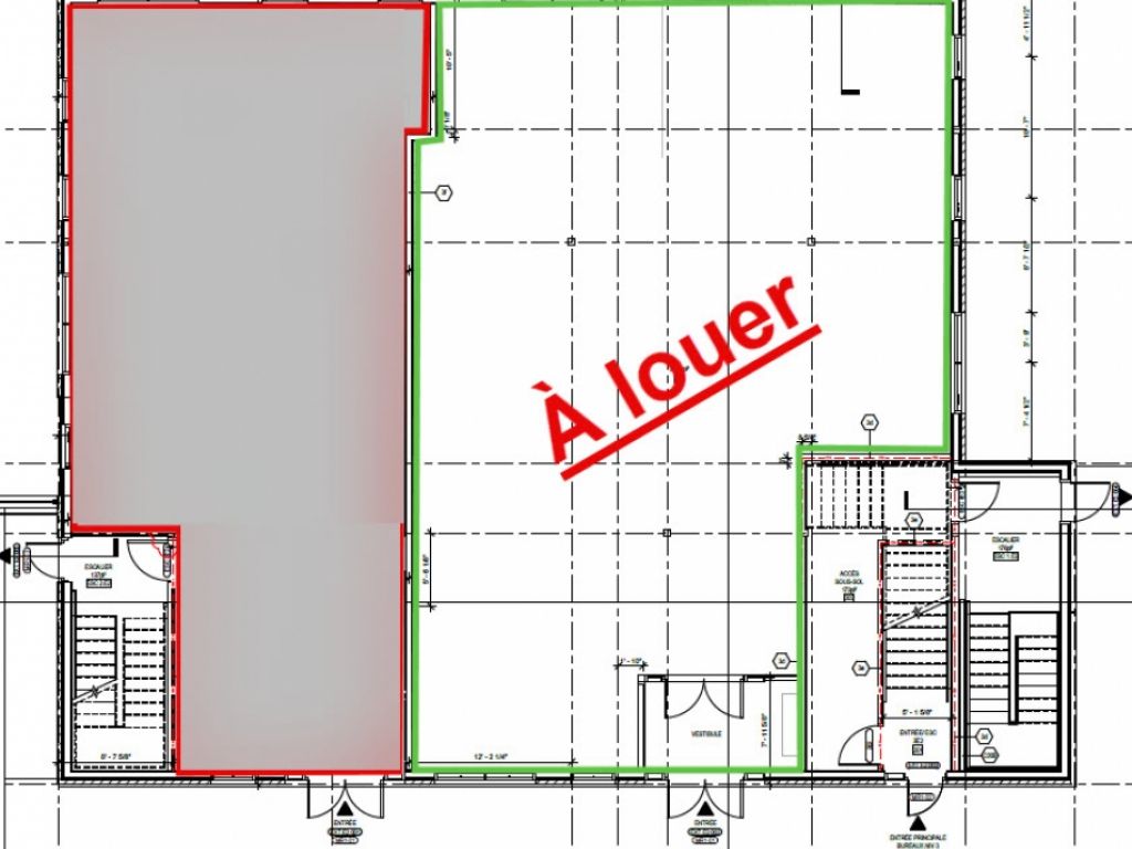 Espace commerciale � louer - 2100 pi2  (Pr�s du projet Lumicit�)