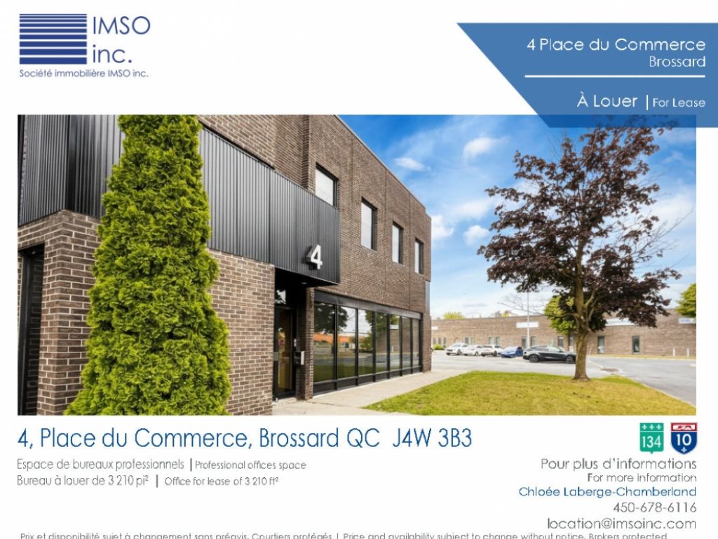 Bureau professionnel � louer � Brossard
