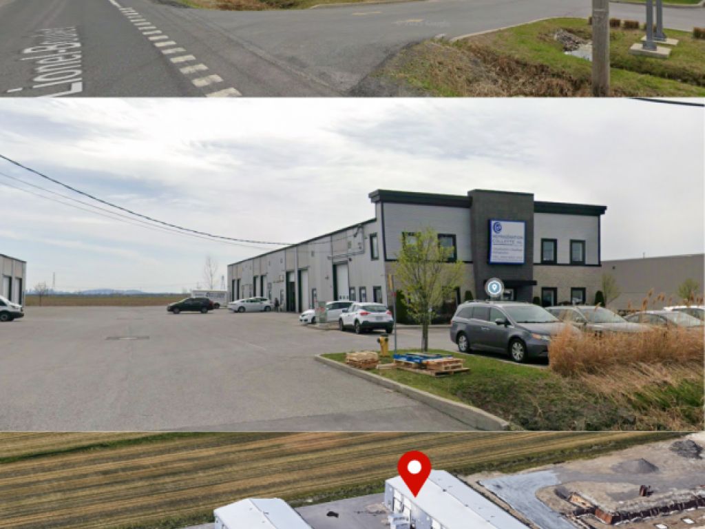 Turnkey Industrial Space – 1,800 sq ft + Mezzanine, 14′ Garage Door, Compressor & Racking Included (Varennes)